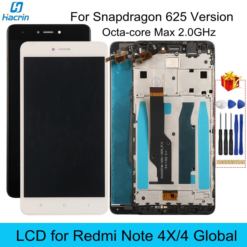 Lcd Voor Redmi Note 4X Lcd Met Frame Touch Screen Vervanging Op Voor Redmi Note 4 Global Versie Snapdragon 625 Lcd