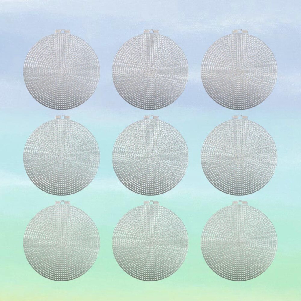 12PCS Canvas Plastic Material Durable Round Shape Plastic Canvas Mesh Board for Handicraft DIY