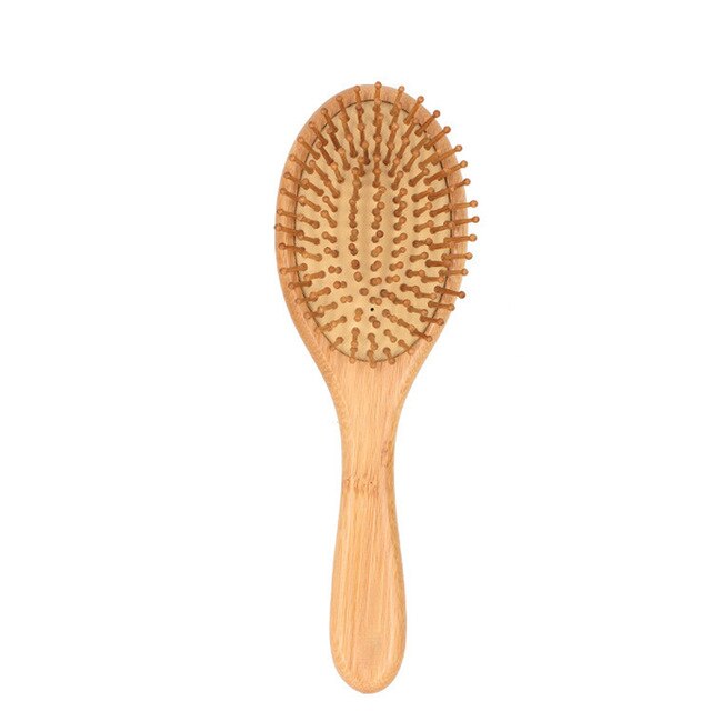 Natürliche Bambus Kopfhaut Massage Haarpflege Anti-Statische Paddel Griff Entwirren Haar Pinsel Kissen Kamm Friseur Styling Werkzeuge: 81
