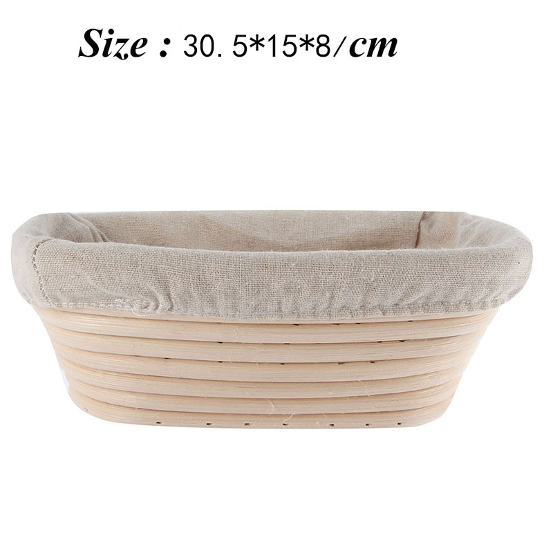 Cesta de fermentación de ratán Natural, cesta REDONDA/Ovalada para pan, masa de mimbre, cestas de prueba de masa de ratán: C2