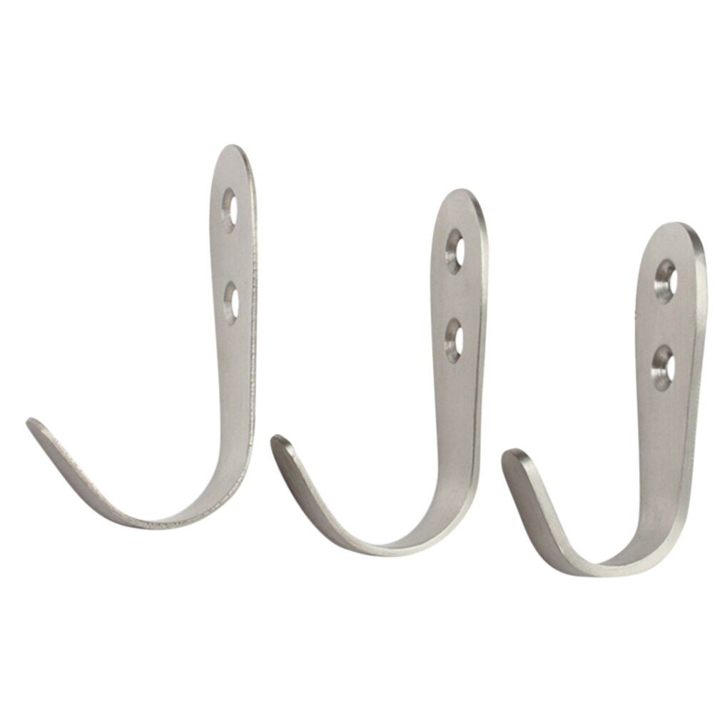 1Pc Stainless Steel Hooks Durable Practical Brushed Kitchen Hook Clothes Hooks Coat And Hat Hanger Towel Hanger 1.5/2/3mm-Thick