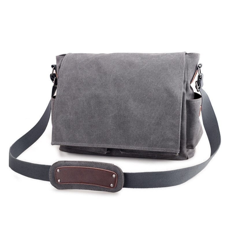 Mannen Canvas Aktentas Kantoor Man Messenger Bag Toevallige Mannelijke Computer Laptop Tas Cover Grote Crossbody Tassen 2022