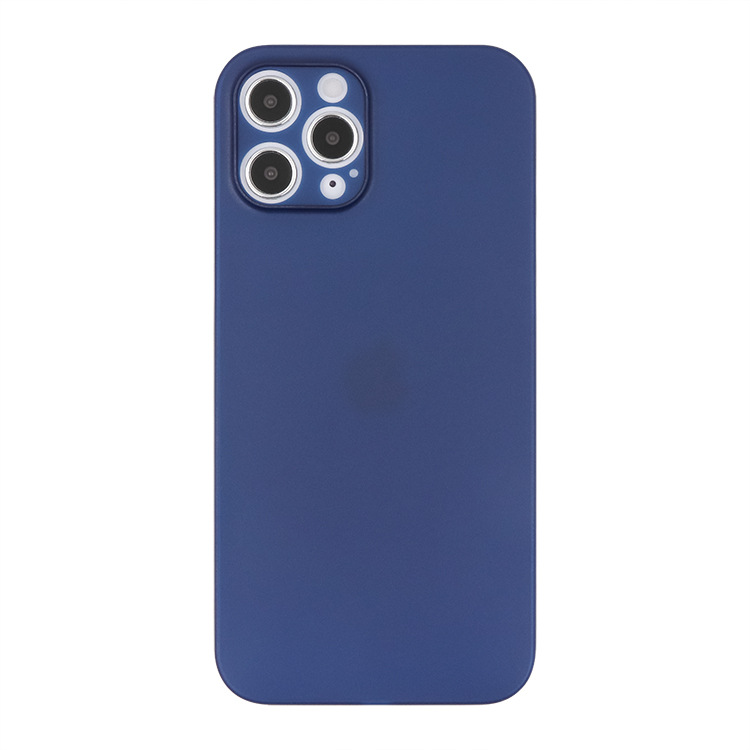 Coque de téléphone ultra fine pour Apple iPhone, coque arrière complète pour iPhone 13 Pro Max 256, iPhone 11 12 13 mini 14 Pro X Poly XS Max Cases, 0.3mm: PP / Bleu foncé