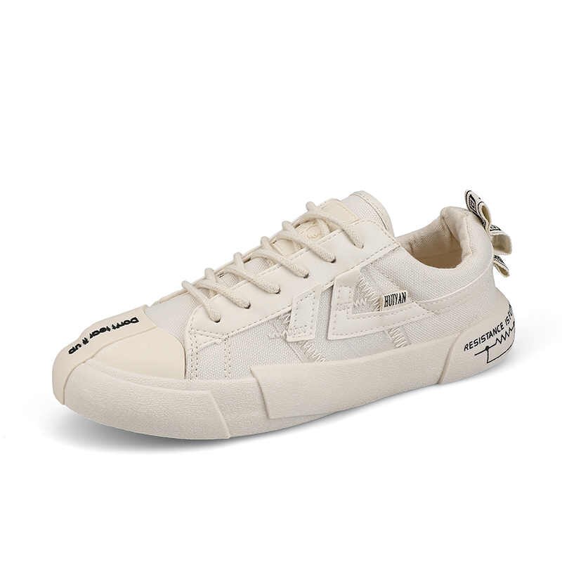 WWKK Leinwand Schuhe Frau Herbst Neue Wandern Frauen Schuhe Casual Wohnungen Frauen Lace Up Solide Weibliche Sport Schuhe turnschuhe: Beige / 35