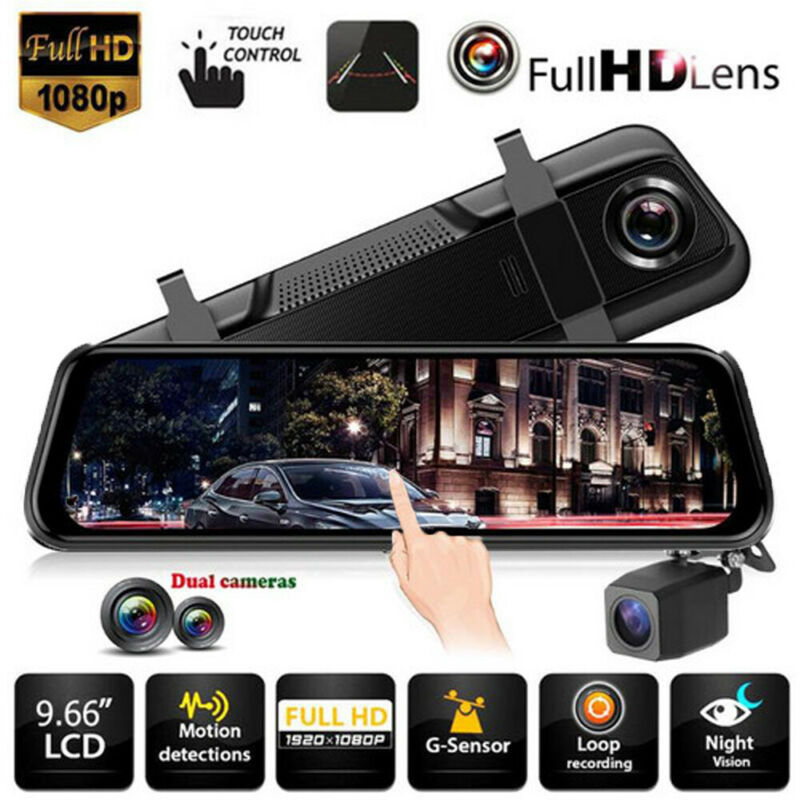 10 '' dual lens fhd 1080p auto dvr dashcam touchscreen g-sensor nachtzichtcamera dashcam videorecorder 3 e 22
