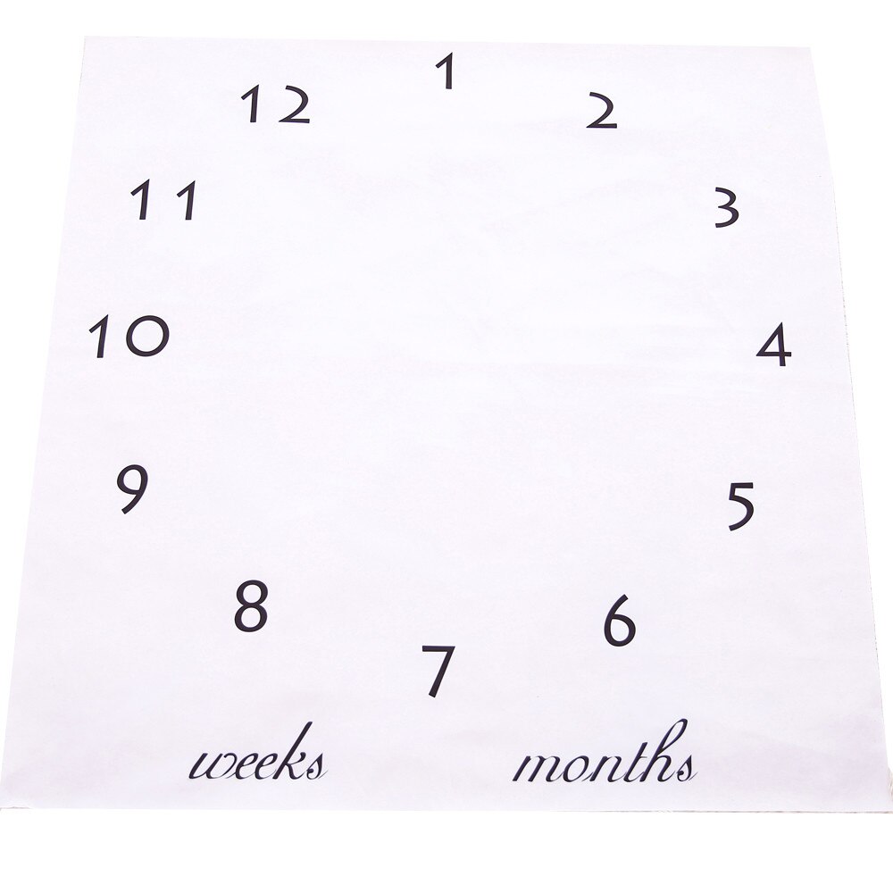 Baby Baby Milestone Deken Foto Fotografie Prop Dekens Achtergrond Doek Kalender Bebe Jongen Meisje Foto Accessoires 100X100 Cm