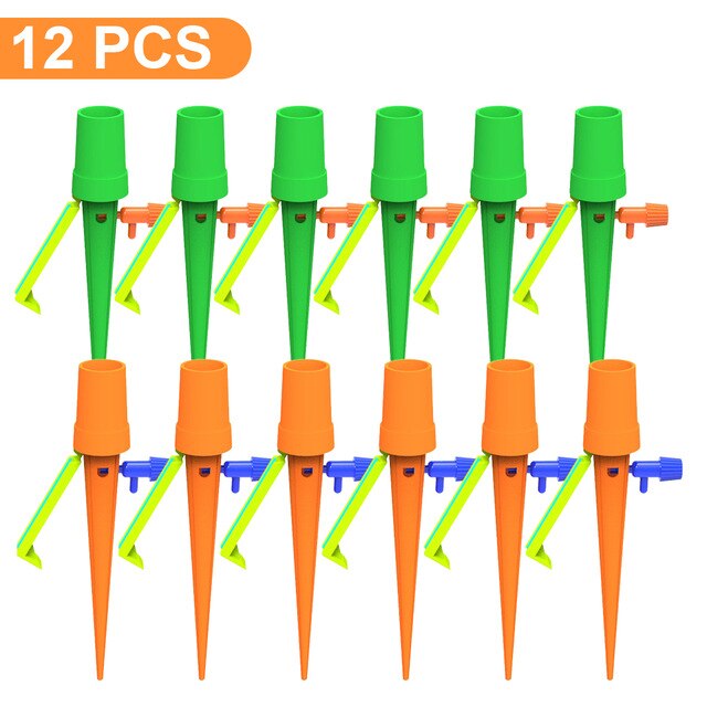 12Pcs Automatic Watering Device Adjustable Water Flow On-off Switch Control Valve Indoor and Outdoor Waterer Choice for Holidays: Default Title