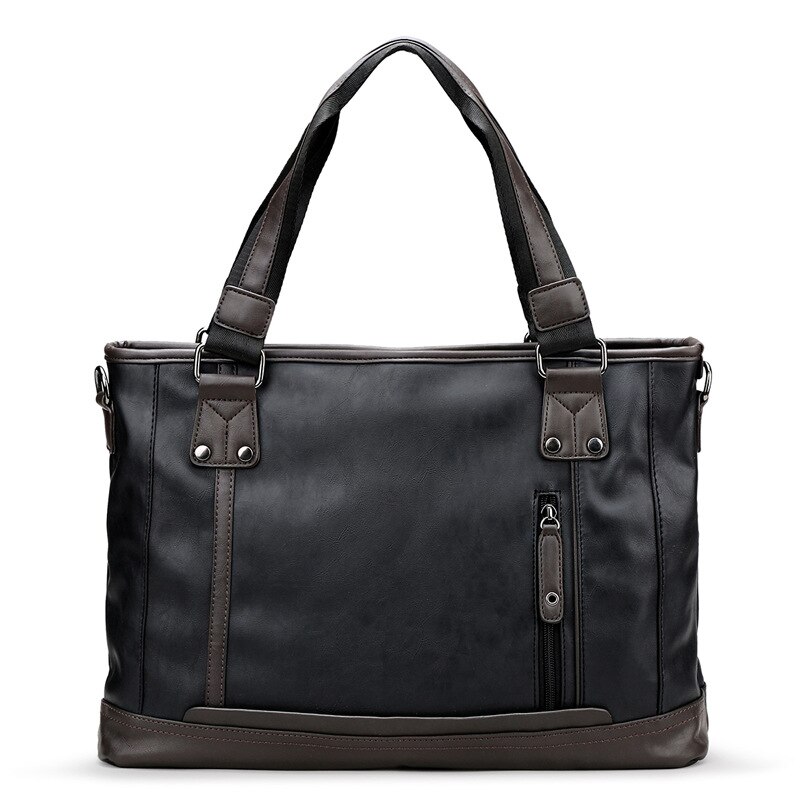 Brand Casual Men Briefcase Leather Business Bag Vintage Travel Men&#39;s Shoulder Messenger Bags Computer Laptop Bags