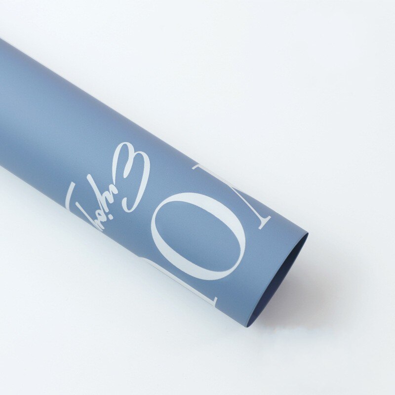 Waterproof Rose Flower Wrapping Paper Valentine's Day Bouquet Wrapping Paper Thickened Wrap Florist Bouquet Wrapping Paper: Blue