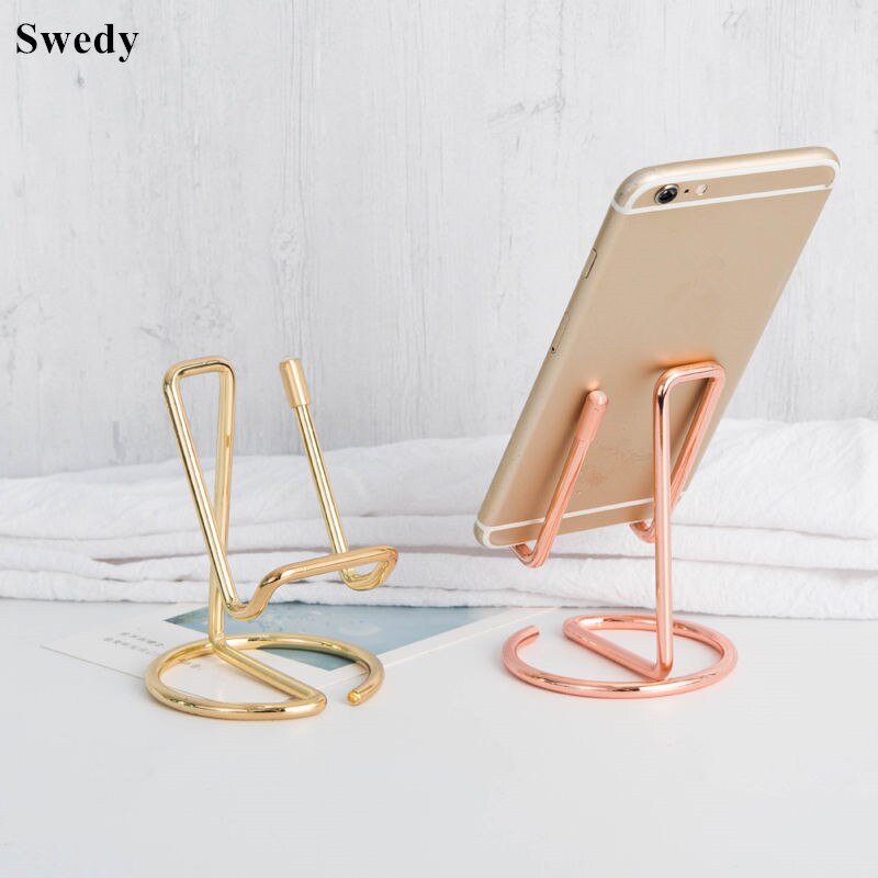 Metal Desk Mobile Cell Phone Holder Stand Table Bracket Tablet Mobile Phone Holder Stand