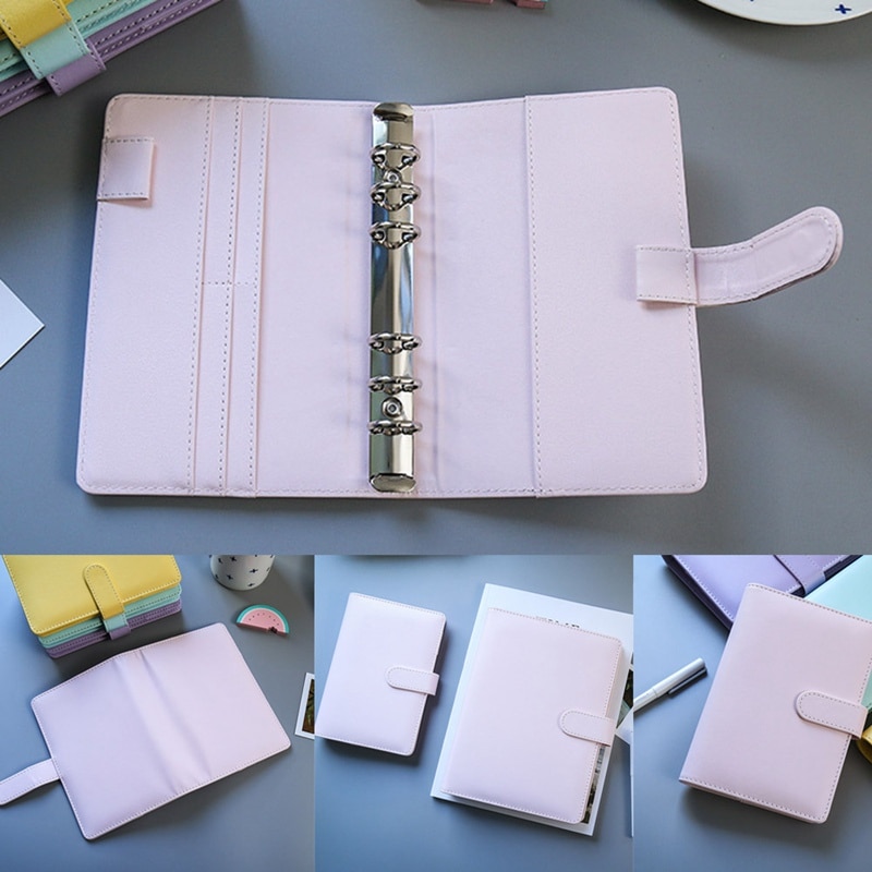 PU Leather A5 A6 Notebook Diary Schedule Book Planner Diary Loose-leaf Binder Cute School Supplies