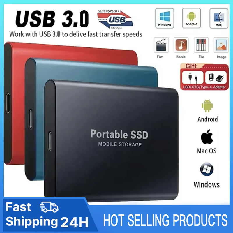 Portable SSD 16TB External Hard Drive High-speed Mobile Solid State Drive External Storage Decives Hard Disks for PC/ Mac