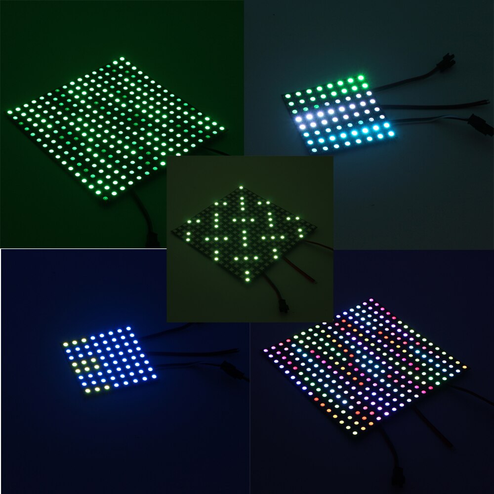 5050 Rgb Matrix Led Pixel Module Licht Digitale Flexibele Panel Individueel Adresseerbare 5V 8*8 16*16 8*32 Pixels WS2812B WS2812