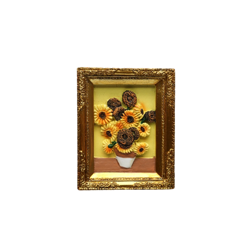 Verdensberømt maleri van gogh maleri billedramme 3d køleskabsmagneter stjernehimmel solsikke siesta køleskab klistermærker
