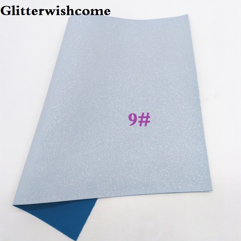 Glitterwishcome 30 x 134cm mini rulle vinyl til sløjfer ruskind glitter læder fabirc imiteret læder lagner til sløjfer , gm209: 9