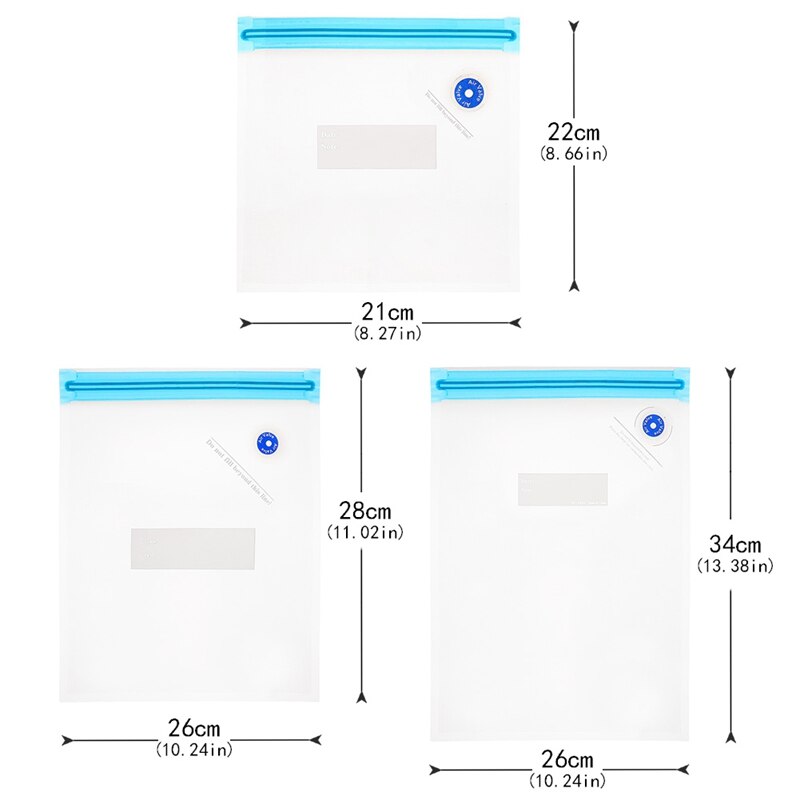 Thuis Vacuümzak Voor Voedsel Opbergtas Met Klep Transparante Grens Opvouwbare Gecomprimeerd Organizer Ruimtebesparend Seal Packet