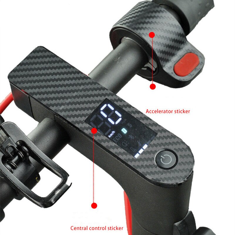 Película protetora acessórios scooter scooter fibra de carbono central pvc adesivo para xiaomi m365 pro scooter elétrico acessórios
