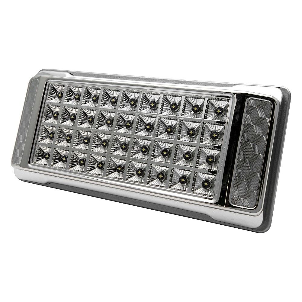 2 st 12v led invändig takhytt spotlight för husbil husvagn husbil 36 led läsvit lampa 6000k