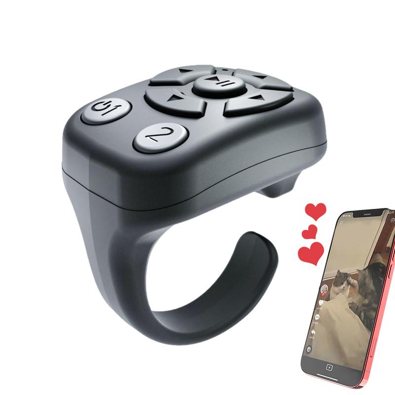 Auto Clicker Remote Control Page Turner Wireless Bluetooth Selfie Button Scrolling Ring Fingertip For Photos Videos E-Book