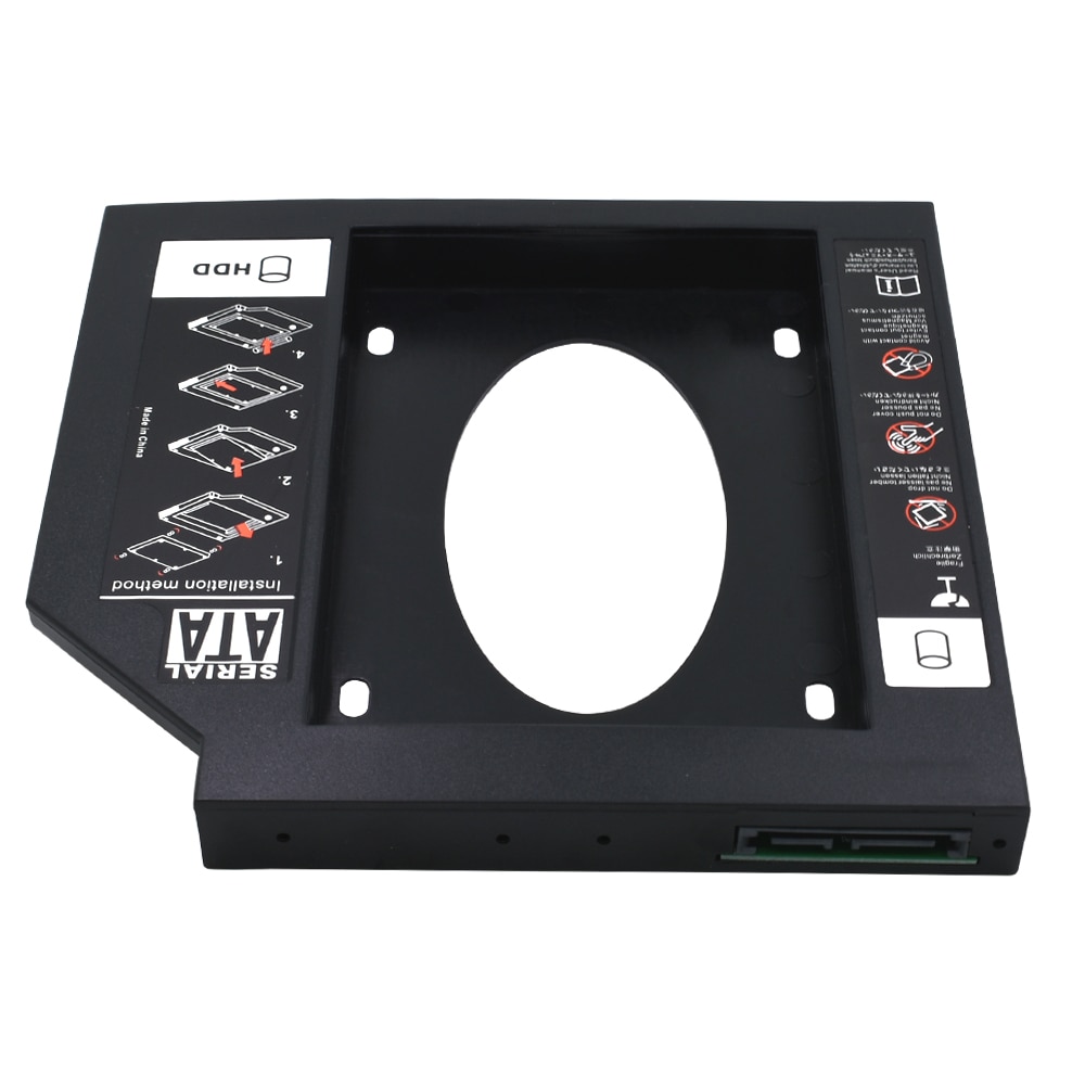TISHRIC Plastic Hdd Caddy SSD Case Hdd Enclosure SATA 2.5 Hard Drives Hard Disk Enclosure For Laptop CD-ROM DVD-ROM Optical Bay