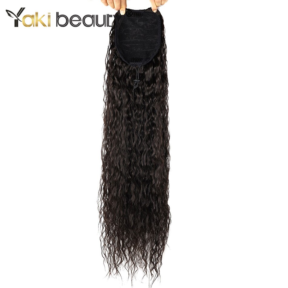 32'' Ponytail Synthetic Hair Extension 140g Tail On An Elastic Band Curly Locks Hair YAKI BEAUTY For Women: #4