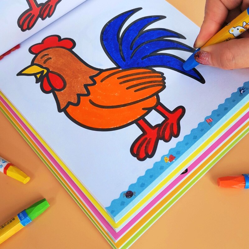 Livres de dessin éducatif pour débutants, livres de coloriage chinois, aquarelle, pour enfants, contient des images pour bébé