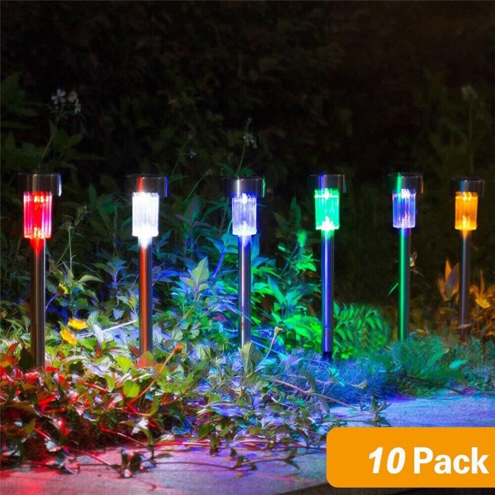 Led-zonnetuinlamp, zonnelandschapspadlamp, zonnegazonlamp in meerdere kleuren voor terras, tuinpad, wandelpaddecoratie, zonnelamp