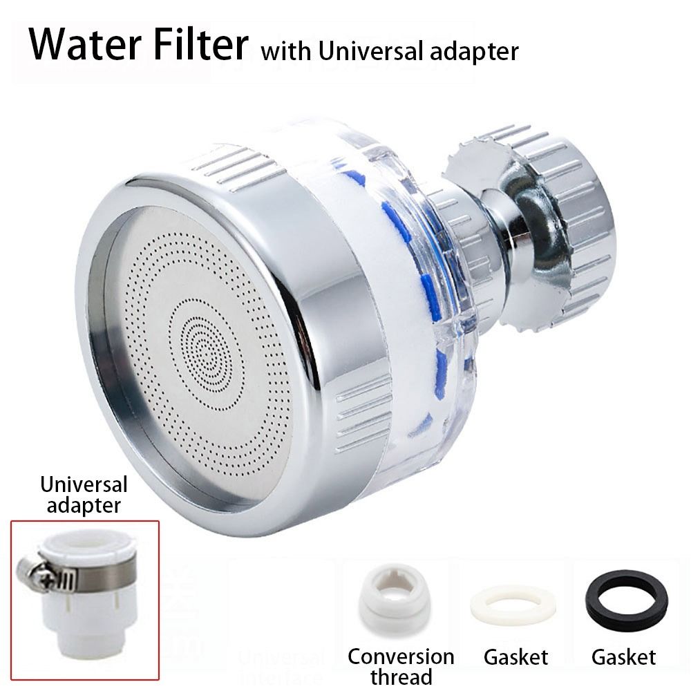 360 Graden Draaiende Kraan Waterfilter Set Met Universele Adapter Gootsteen Douche Spatwaterbestendige Kraan Verlengstuk: YELLOW