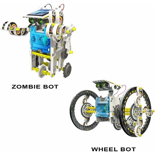 Kit di fabbricazione di Robot ad energia solare heticareto giocattolo educativo 14 In 1 Kit solare