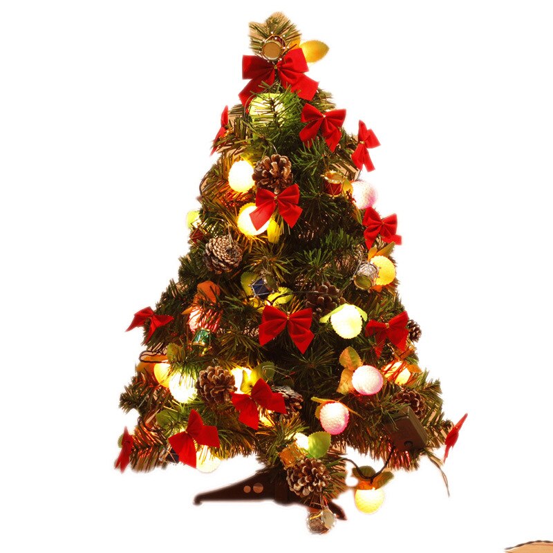 Simulation Christmas Tree 60cm/120mPVC Pine Needle Christmas Tree Pink Green Christmas Party Home Decora Accessories Set
