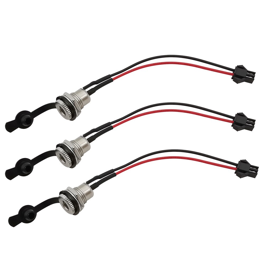 DC-099 5.5mm x 2.1mm Female DC Threaded Barrel Jack Socket to SM JST 2 Pin Male Connector Cable Plug Lenght 10/15/20cm: 3Pcs / 20CM