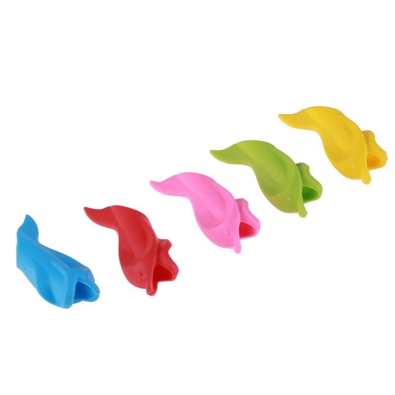 10pcs/3pcs Dolphin Fish Writing Pens Posture Corrector To Hold A Pen Correction Device Silicone Stationery for Child Student