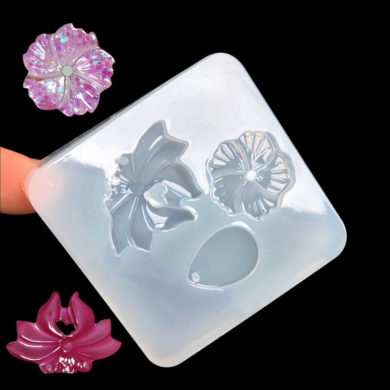 1 pièces UV résine bijoux liquide Silicone moule coquille papillon Sakura Silicone résine moule pour bijoux bricolage Intersperse décorer: 2