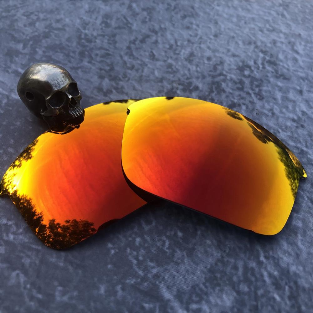 Lentes de substituição de policarbonato firtox para-oakley flak jacket sunglass frame-várias cores (lente apenas): Red-Non Polarized