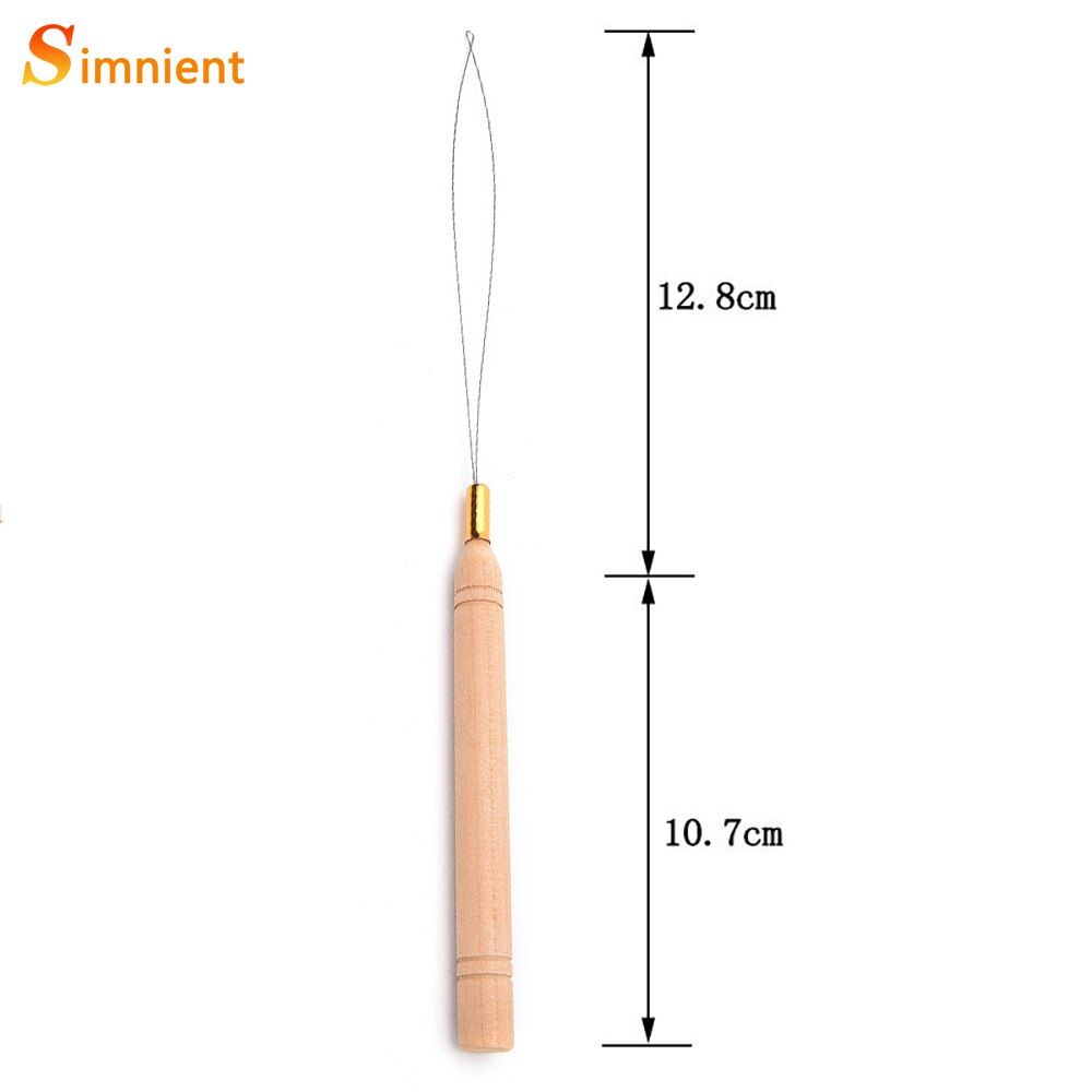 Extensiones de Cabello Micro anillos conexiones cuentas enhebrador de aguja alambre gancho de extracción herramienta utilizada para cabello humano extensión de plumas