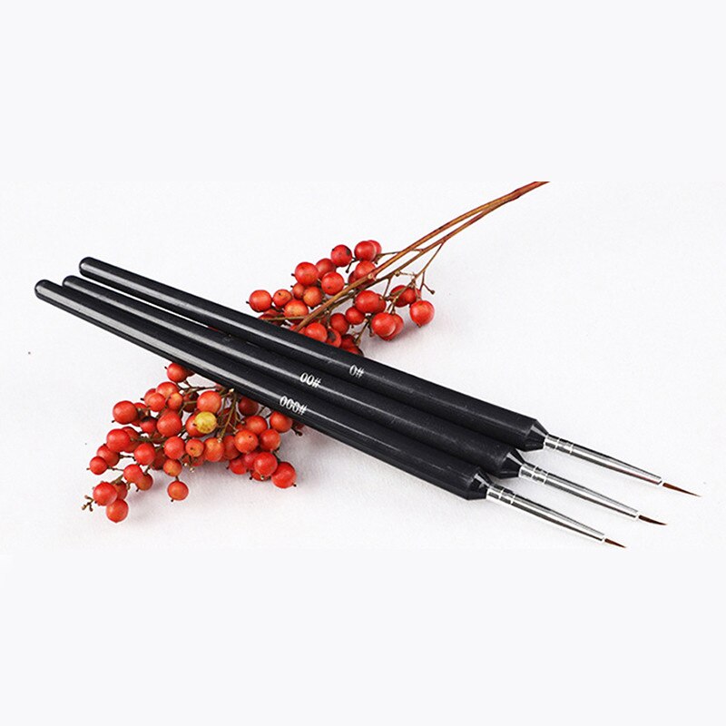 3 PCS Nail Painting Brushed Plastic Color Hook Line Pen Pull Flower Pen Drawing Line Fine Detail Use Personal