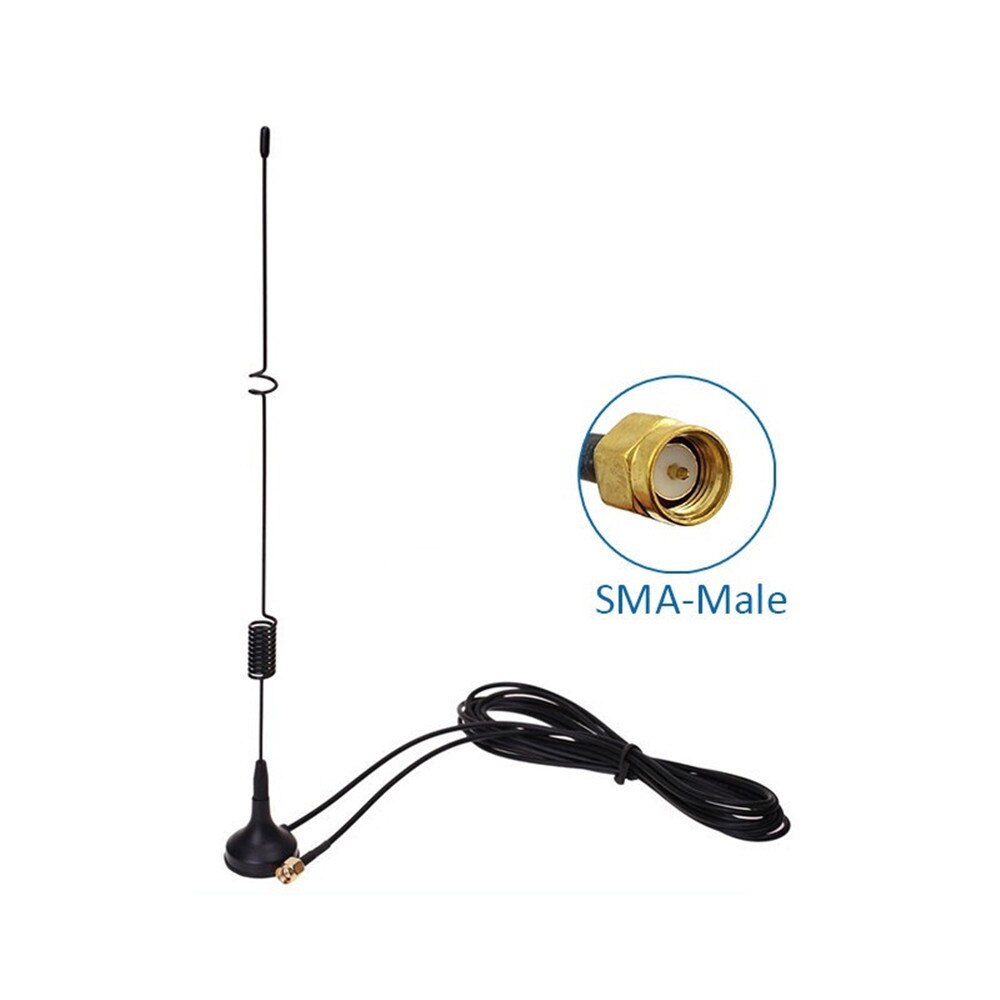 3G Antenne 7dBi 1920-2170Mhz TS9 CRC9 Sma Connector Met 3M Kabel Modem Externe Antenne Voor huawei Zte Router Usb Dongle: SMA male