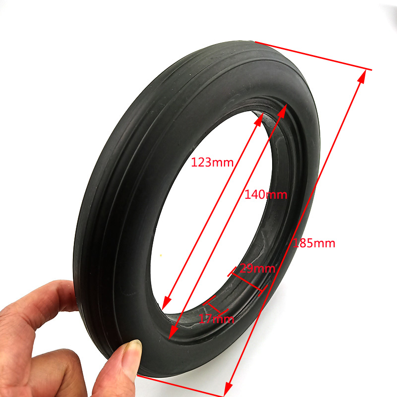 8X1 1/4 Inner Outer Tire 8 Inch Pneumatic Wheel Tyre for Mini Electric Scooter Baby Carriage Wheel Replacement Parts: Brown