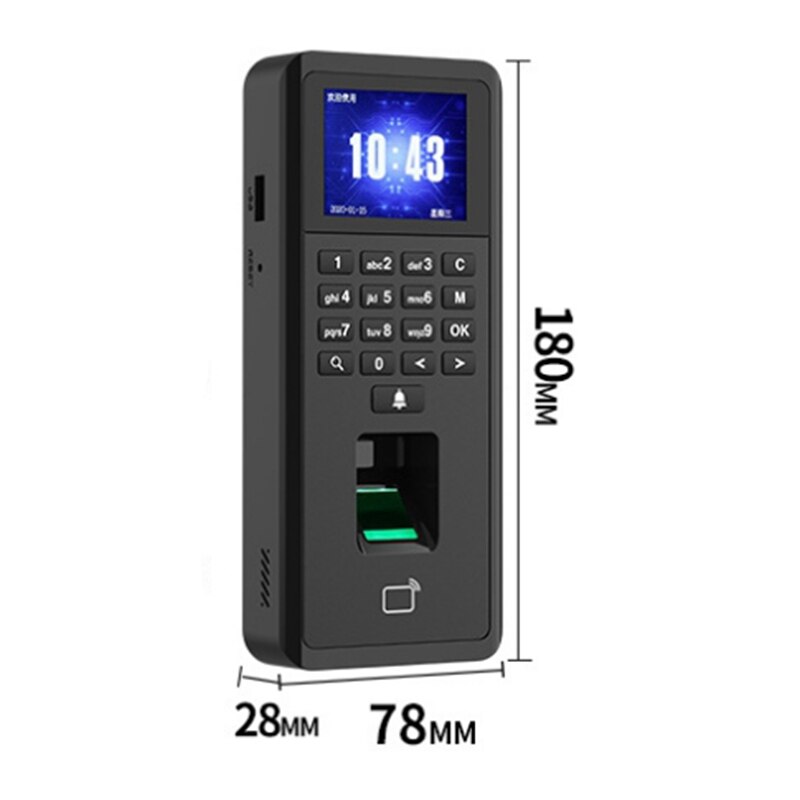 AAAJ-Indoor Access Control and Time Attendance TCP/IP Fingerprint Biometric IP42 Card Reader/Keypad Compatible 1000 Users