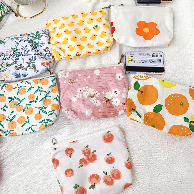 Women Canvas Cosmetic Bag Makeup Case Korean Make Up Pouch Necesserie Travel Organizer Bag Ladies Beauty Lipstick Coin Purse Bag