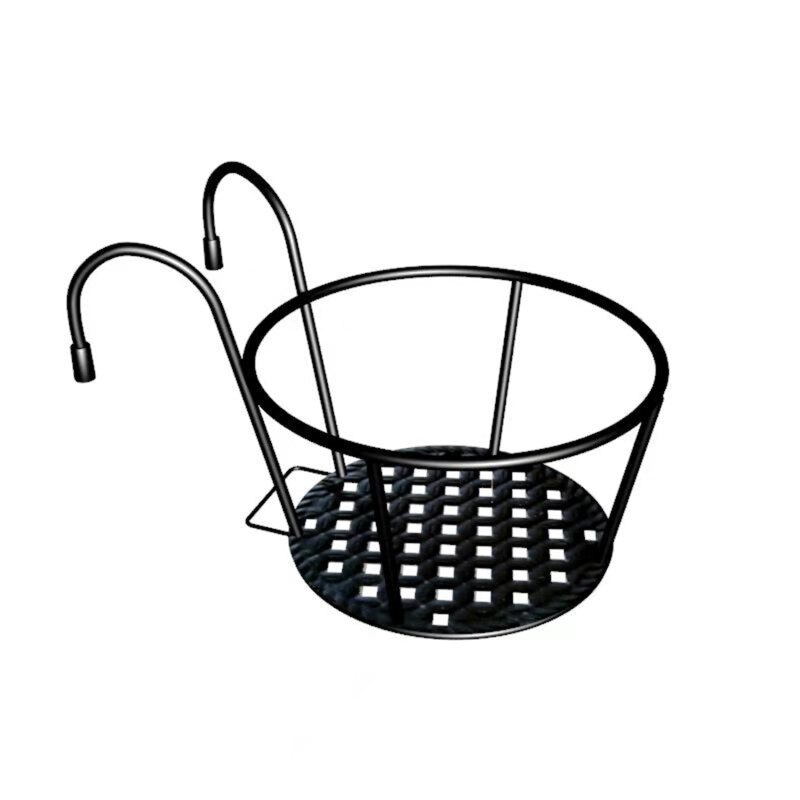 Balcony Hanging Plant Racks Round Flower Pot Rack ... – Grandado