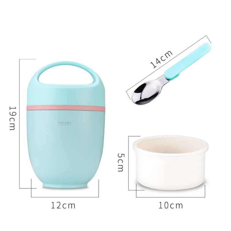 12 Hour Vacuum Insulated Lunch Box Stainless Steel Office School Portable Bento Box Thermal Leakproof Picnic Food Container Jar