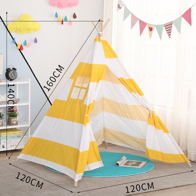 Portable 1.6M Kids Tent Play House For Children Tents Cabana Tipi Infantil Baby Kids Play Teepee Wigwam Castle Carpet Mats Toy: 7