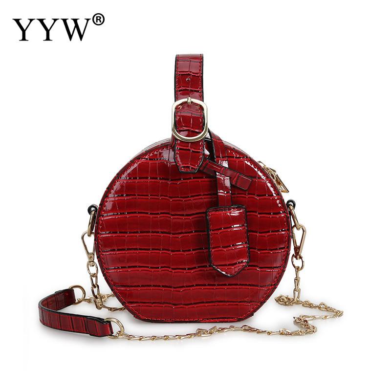 Women Round Bag Special Simple Lacquer Finish Soft Small Mini Crossbody Bag Handbag Green Casual Bag: red
