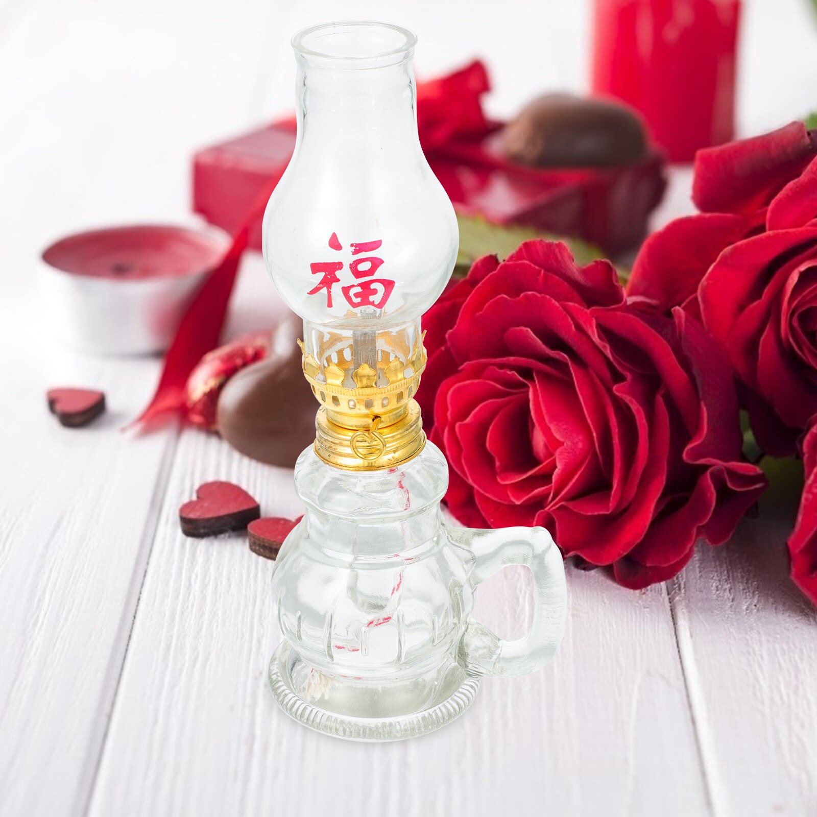 Chinese-style Kerosene Lamp Glass Kerosene Oil Lamp Retro Kerosene Oil Light