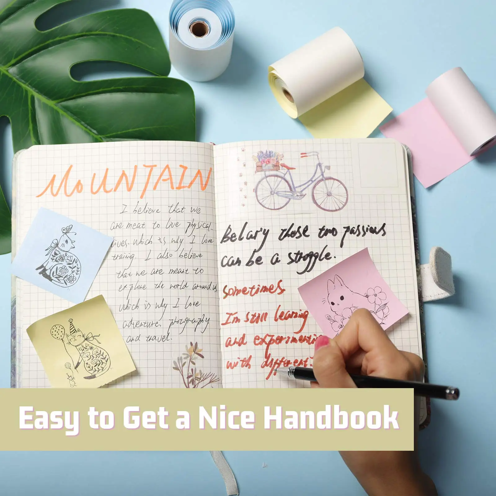 53 mm Thermopapier-Aufkleber für Phomemo/Memoking M02/T02/M04wie/M04S Mini-Drucker für Tagebuch-Foto-Textnotizen