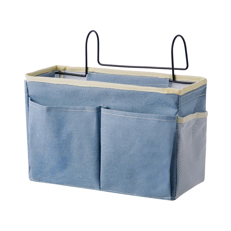 Bedside Hanging Organizer Pocket Storage Bag Wardrobe organizer Canvas Bedroom Bathroom Magazine tote Storage Organizador Pouch: F
