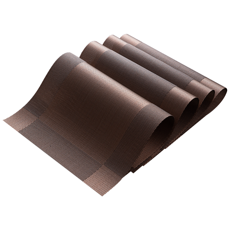 Tafel Placemats Slip Anti-slip Wasbare Placemats hittebestendig Placemats Pack van 4 STUKS Tafel Placemats 45x30CM Placemats: Dark Coffee 4PCS