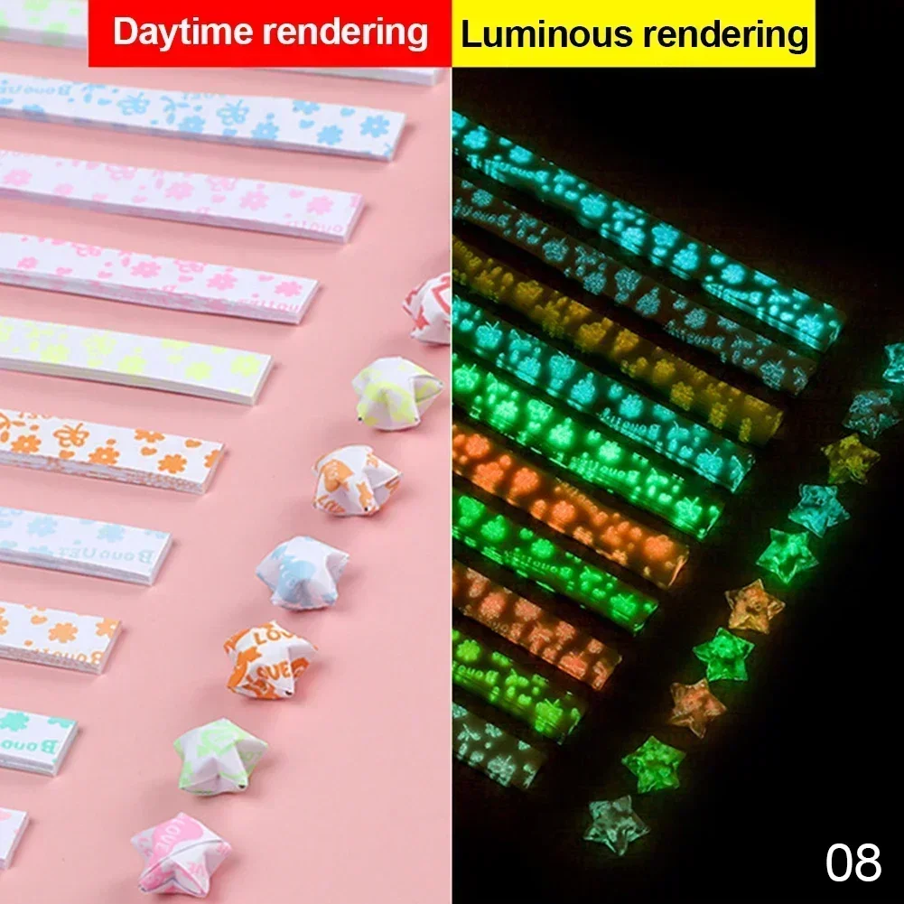 210 Vellen Origami Sterren Papieren Lichtgevende Origami Sterren Papier Strips Lucky Star DIY Hand Decor Vouwpapier Ambachten Kunstbenodigdheden: Deep Blue