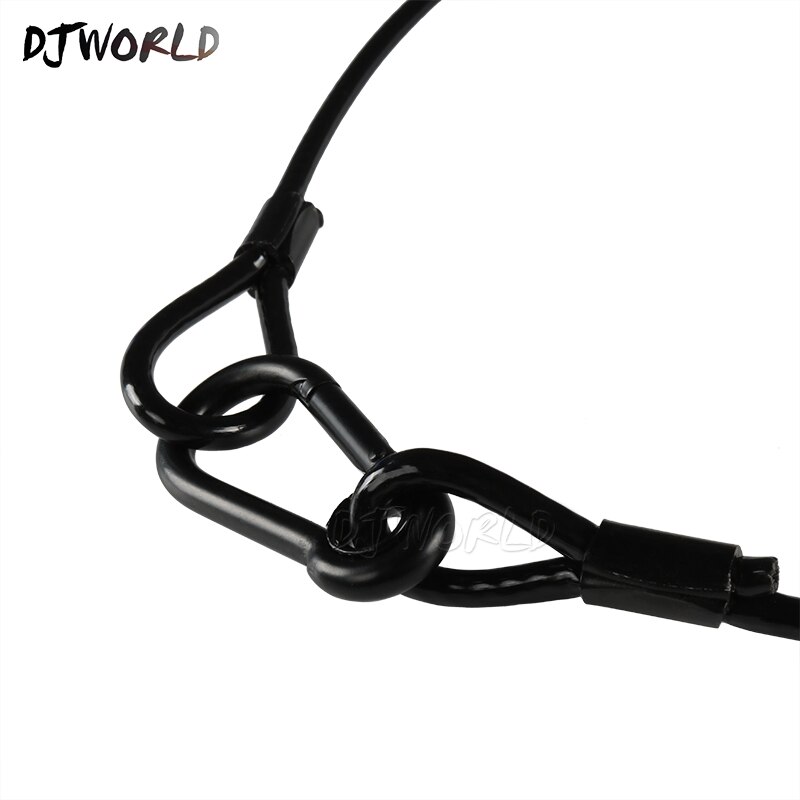 Stage Light Veiligheid Touw Zwart Pvc Antistatische Sterke Lager Draad Veilig Kabel Loope End Voor Dj Led Licht Tough Guard veiligheidsslot
